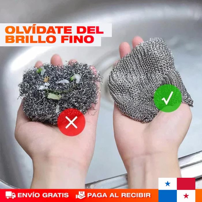 🚨OFERTA 2x1🚨: Set de Paños de Acero | Quita Grasa | Brilla Sin Rayar | Reutilizables